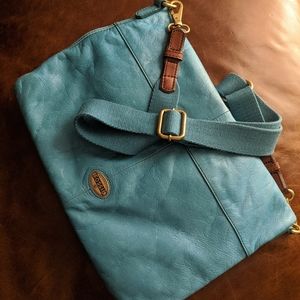 Fossil Turquoise Messenger Bag